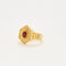 Bague 51 Bague vintage en or jaune, diamants et rubis cabochon 58 Facettes 3032