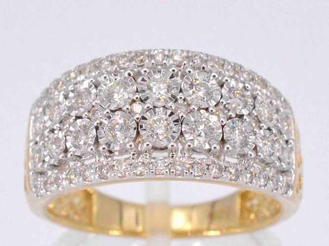 Bague 54 Bague en or jaune avec diamants 1,00 carat 58 Facettes 2189