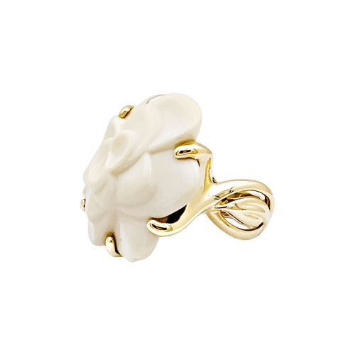 Bague 49 Bague Chanel, "Camélia", or jaune, agate. 58 Facettes 34548