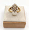 Bague 53 Bague Marquise Vintage en or jaune ornée de diamants 58 Facettes