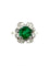 Bague 53 Bague Art-Déco, or blanc et platine, émeraude et diamants 58 Facettes