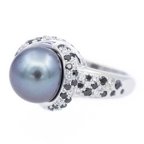 Bague 51 Mauboussin Bague Cocktail Caviar Mon Amour Or blanc Perle, Diamant 58 Facettes 2340392CN