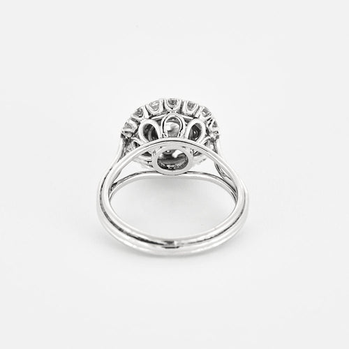 Bague 49 Bague en or blanc, diamants 58 Facettes LJ33