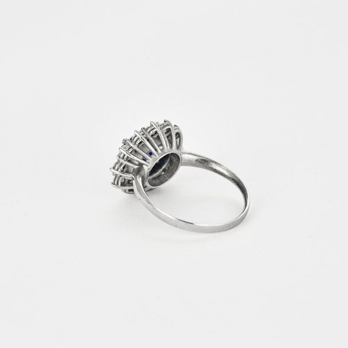 Bague Bague or jaune saphir 4cts, diamants 2cts 58 Facettes