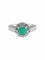 Bague 49 BAGUE VINTAGE EMERAUDE OR BLANC 58 Facettes
