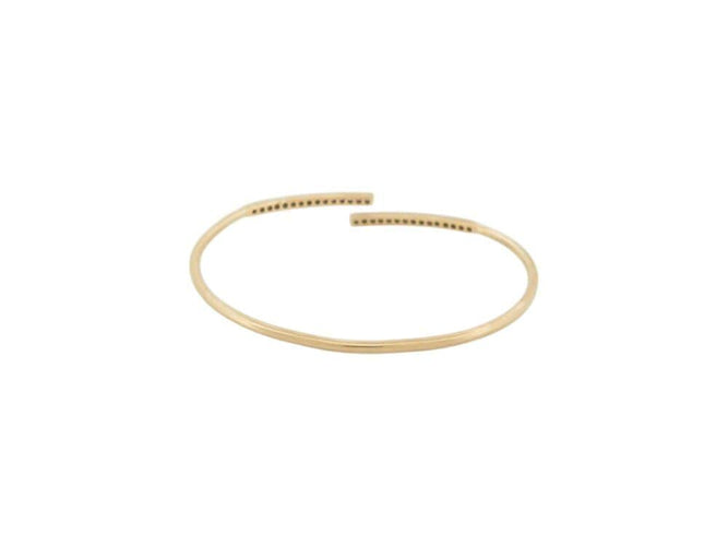 Bracelet bracelet KUNZ jonc ouvert or jaune 18k et diamants 0.30 ct t16 5.6g 58 Facettes 264949