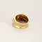 Bague 56 Bague Tank en or jaune, platine, diamants et rubis de synthèse 58 Facettes PER1647