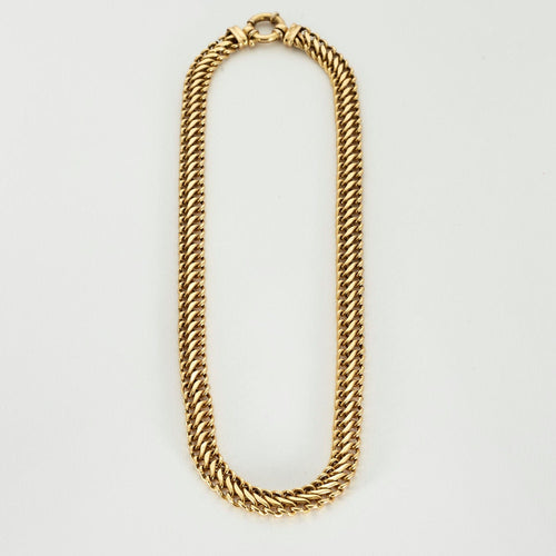 Collier Collier or jaune maille américaine plate 58 Facettes LP697/6