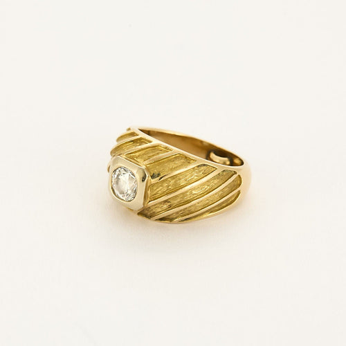 Bague 50 Bague bandeau or jaune et diamant 58 Facettes B250455