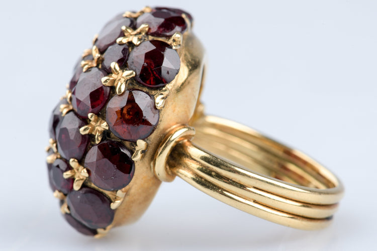 Bague 49 Bague Dome or jaune 18 carats  Grenat 11,20 carats 58 Facettes BGGRENAT-107
