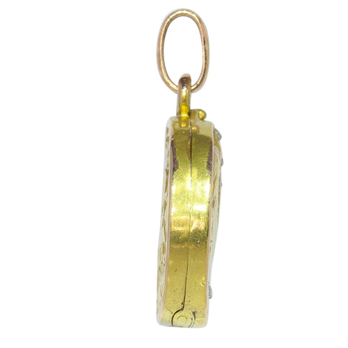 Pendentif Médaillon vintage Art Nouveau en or 18 carats 58 Facettes 22132-0286