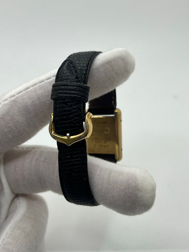 Montre Cartier - Montre Tank Must Vermeil cadran noir 20 x 28 mm 58 Facettes