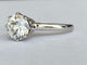 Bague 53.5 Solitaire en or, style Art déco tardif, serti d'un diamant taille brillant ancien de 1,14 carat. 58 Facettes