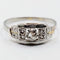 Bague 52 Bague art deco or blanc 18k diamants tailles roses et monture géométrique (circa 1930) 58 Facettes A05398