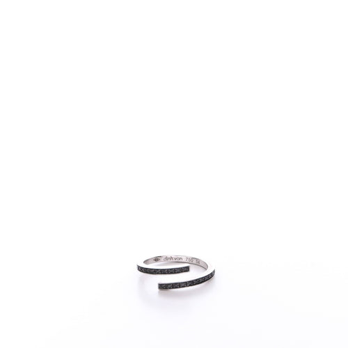 Bague 54 DINH VAN - Bague Or blanc et Diamant Noir 58 Facettes 97097