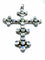 Croix en argent et pierres de lunes 58 Facettes AB542