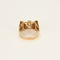 Bague 52 Bague moderniste en or jaune et platine, diamants 58 Facettes CAL2654