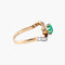 Bague 53 Bague Toi & Moi Emeraude Diamant 58 Facettes