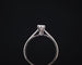 Bague 52 Solitaire en or blanc avec diamant de 0,10 carat 58 Facettes