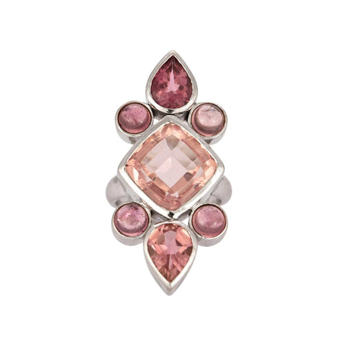 Bague Bague or blanc Marquise Rose 58 Facettes LP978/14