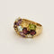 Bague 55,5 Bague jonc en or jaune et pierres fines 58 Facettes MON1096