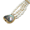Collier Collier ras de cou or jaune et blanc - Perles de culture baroque 58 Facettes 1.0000711/2