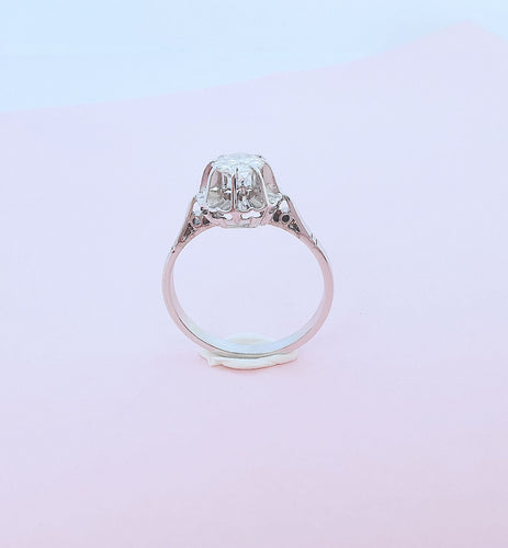 Bague Bague solitaire Diamant 0,60 carat Or Blanc 18 K 58 Facettes AA 1668