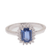 Bague 54.5 Bague en Or blanc, saphir de Ceylan et diamants 58 Facettes 32241