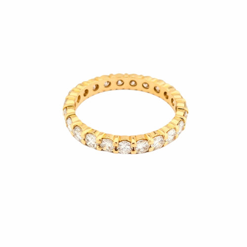 Bague 54 Alliance tour complet or jaune diamants 58 Facettes 30437
