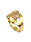 Bague 55 DINH VAN. Collection "Menottes", bague or rose et diamants (moyen modèle) 58 Facettes