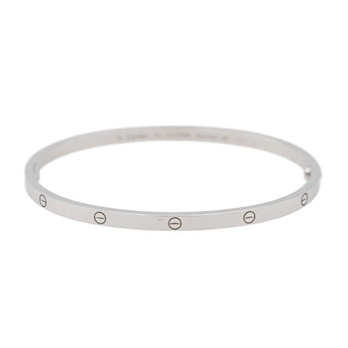 Bracelet Bracelet Cartier Jonc Love Or Blanc 58 Facettes 3883326CN