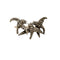 Broche Broche Hirondelles fin XIXe en or jaune et argent, diamants 58 Facettes FOU09783