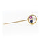 Broche Broche en or jaune et blanc 18 carats ornée de diamants, saphirs et rubis 58 Facettes 22187