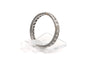 Bague 51 Alliance américaine Art Déco en or blanc 18 carats sertie de diamants old cut 58 Facettes B782