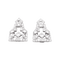 Broche Broche double clip art déco platine et diamants. 58 Facettes 34493