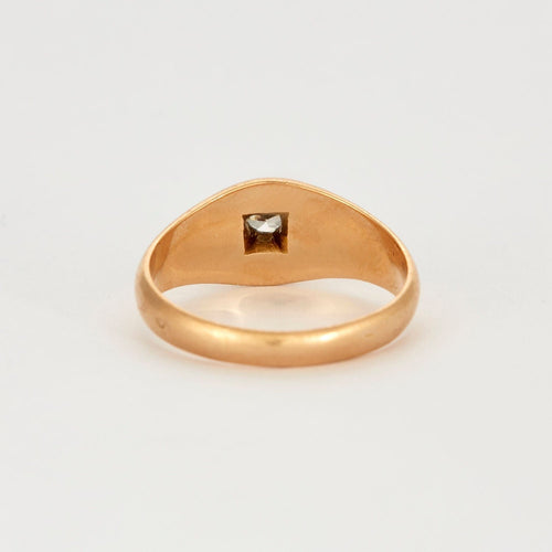 Bague 59 Bague jonc or jaune et diamant 58 Facettes SPEV 14