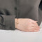 Bracelet Bracelet jonc rigide ouvrant or jaune et cabochon quartz rose 58 Facettes EVR2571