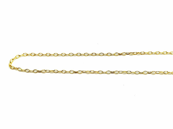 Chaîne or jaune maille forçat 58 Facettes