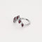 Bague aigrette en or blanc, rubis et diamants