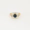 Bague 56 Bague ancienne or et platine, saphir 1 carat et diamants. 58 Facettes