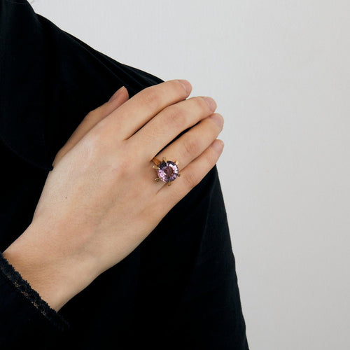Bague 53 Bague cocktail avec améthyste 58 Facettes 240140