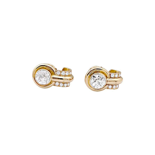 Boucles d'oreilles Boucles d'oreilles, or jaune et diamants. 58 Facettes 34859
