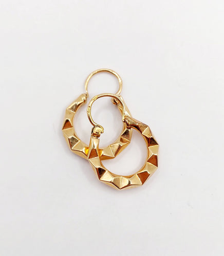 Boucles d'oreilles Petites créoles Art Déco or rose 58 Facettes A06265