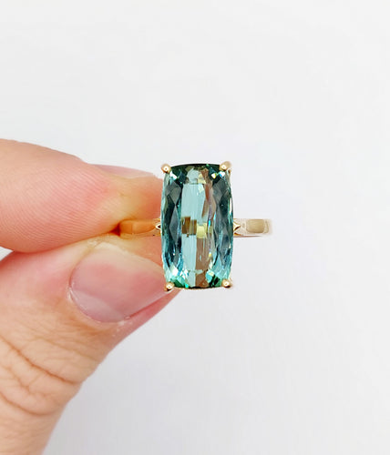 Bague 58.5 Bague cocktail or jaune, tourmaline 5,70 carats (circa 1950) 58 Facettes A05097