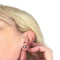 Boucles d'oreilles boucles d'oreilles en platine avec diamants et saphirs 58 Facettes Q97B