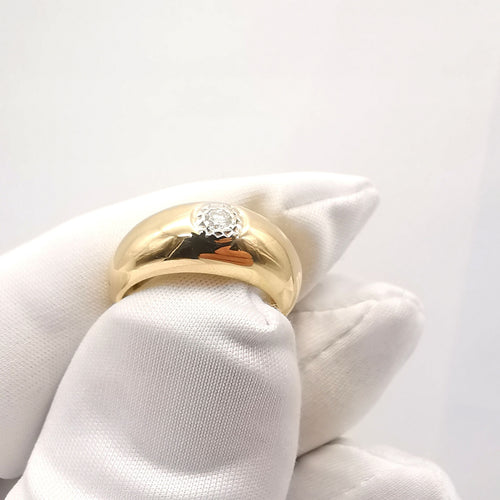 Bague 47 Bague en or jaune et diamant 58 Facettes
