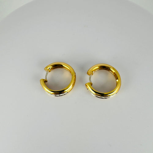 Boucles d'oreilles Boucles d'oreilles créoles vintage avec diamants 58 Facettes 2503038