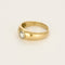 Bague jonc en or jaune, or blanc et diamant