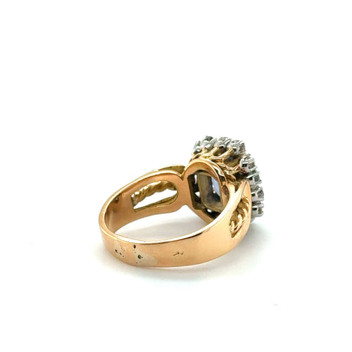 Bague 54 Bague Or jaune Saphir et Diamants 58 Facettes 1044/19