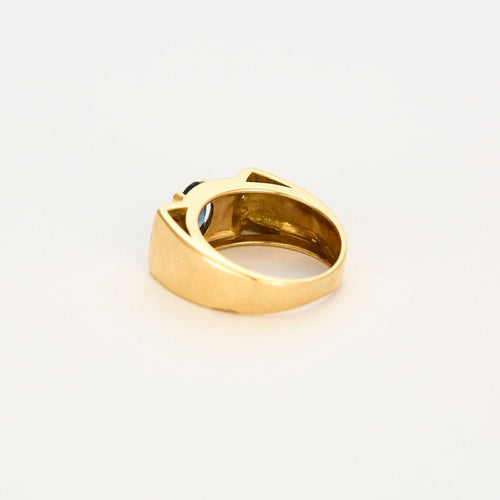 Bague 46.5 BAGUE TANK SAPHIR 58 Facettes 32300407